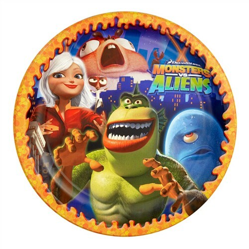 Monsters vs Aliens Large Paper Plates (Pack of 8)