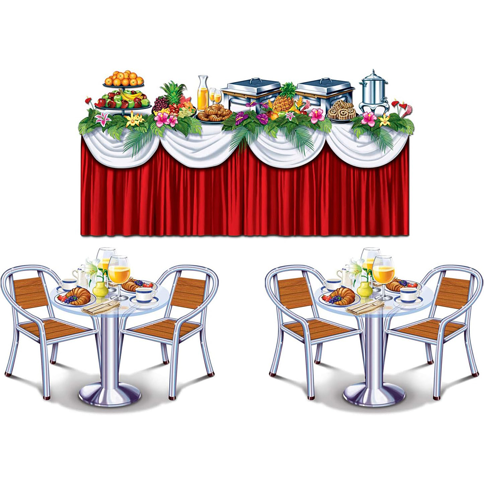 Insta Theme Cruise Buffet Wall Props (3 Pieces) 