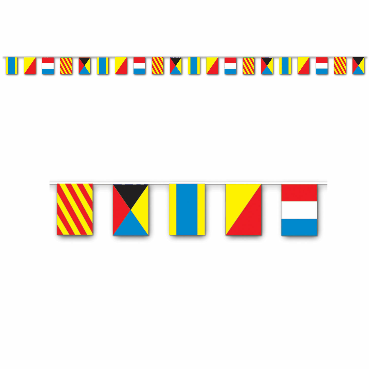 Nautical Plastic Pennant Banner