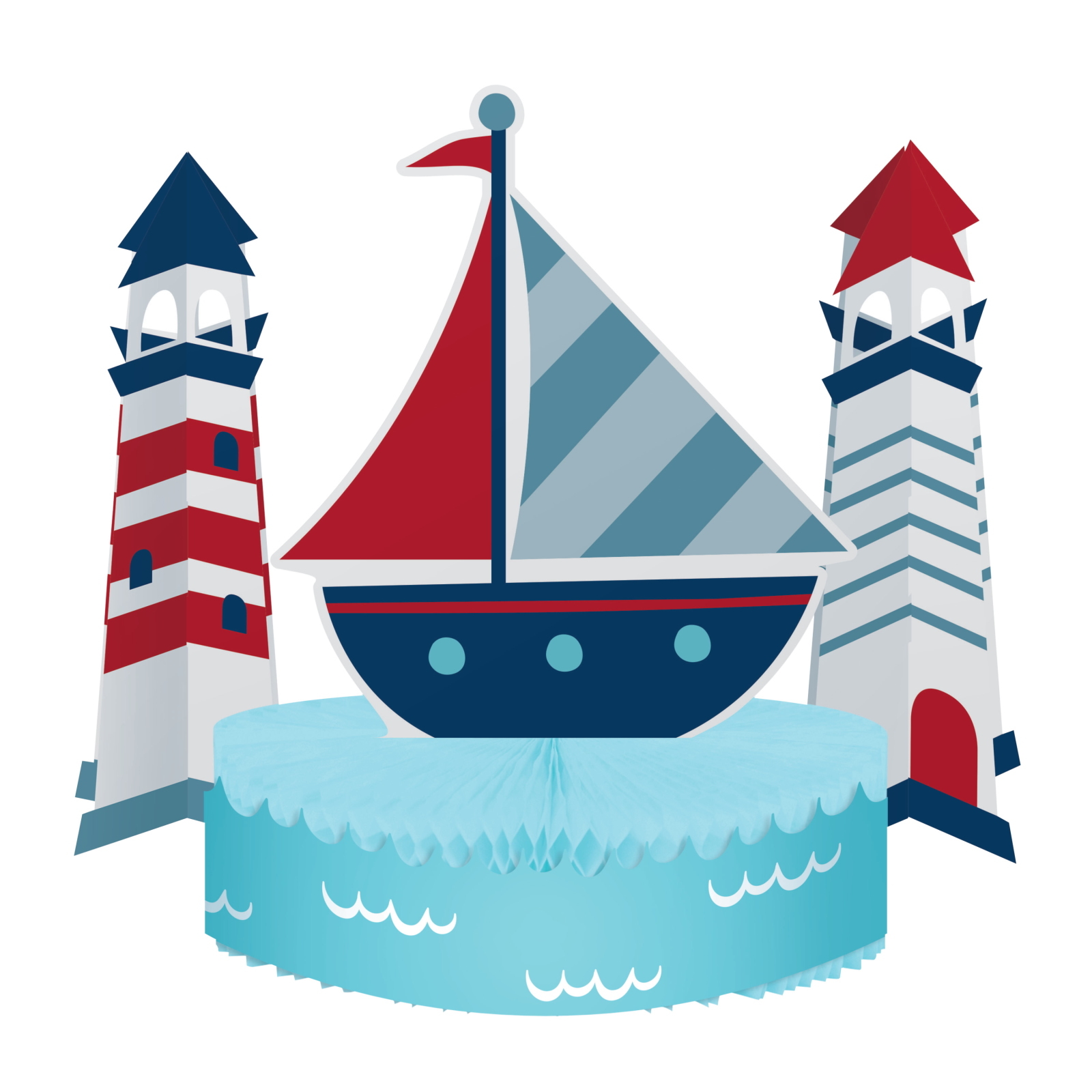 Nautical Adventure Centrepieces (Set of 3)