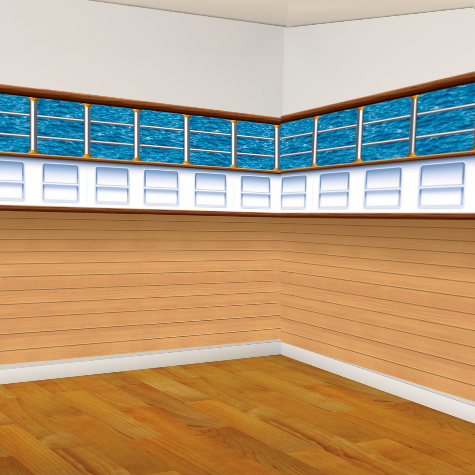 Cruise Ship Deck Plastic Backdrop 9m