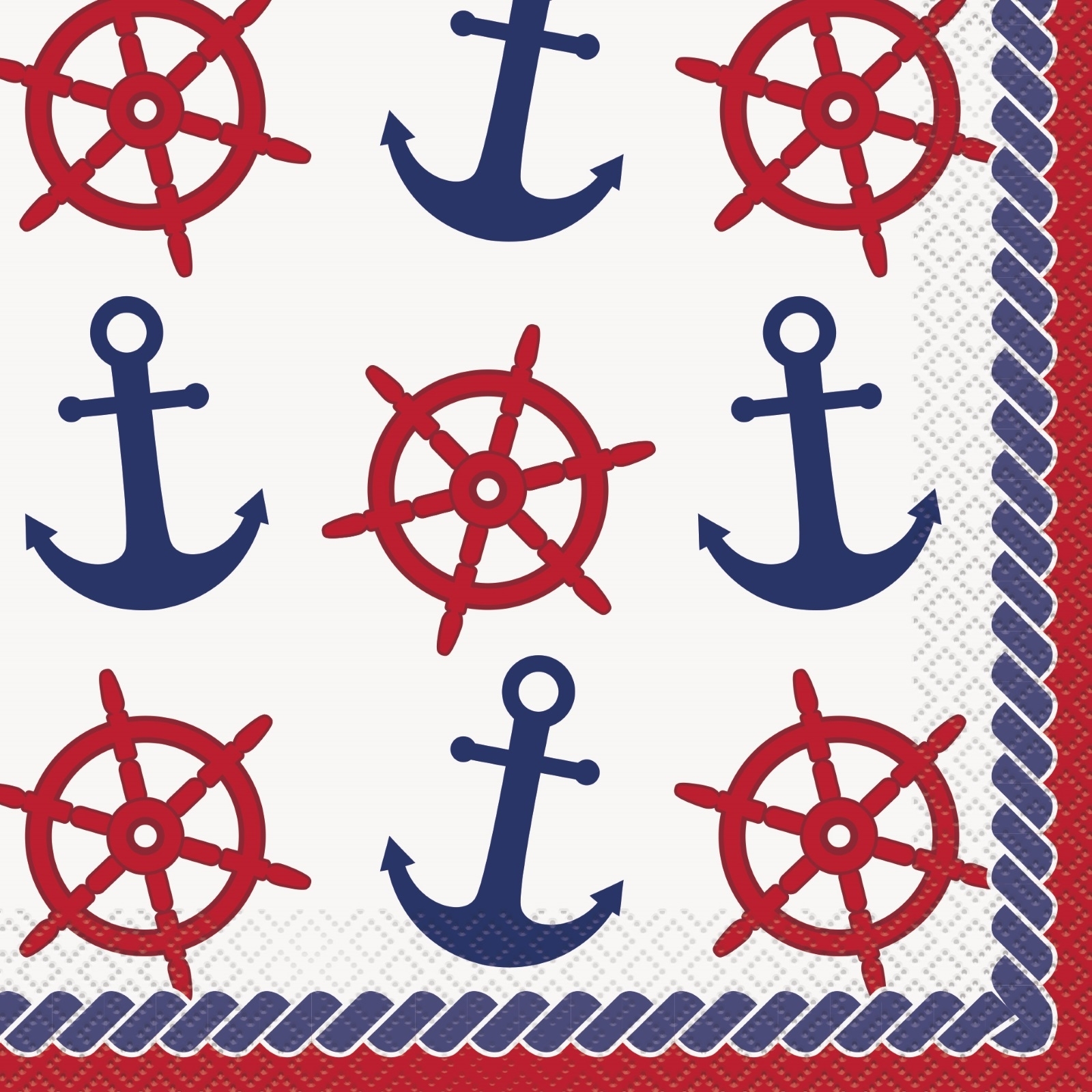 Nautical Party Large Paper Napkins (Pack of 16)