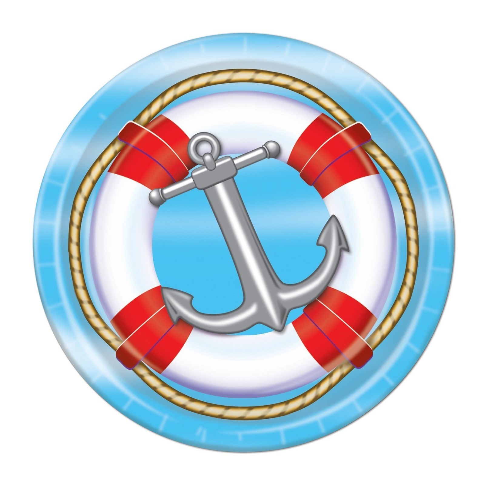Nautical Small Paper Plates (Pack of 8)