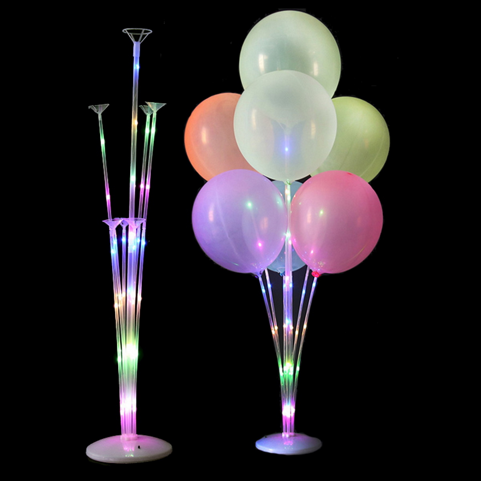 LED Flashing Balloon Table Centrepiece Kit (For 7 Balloons)