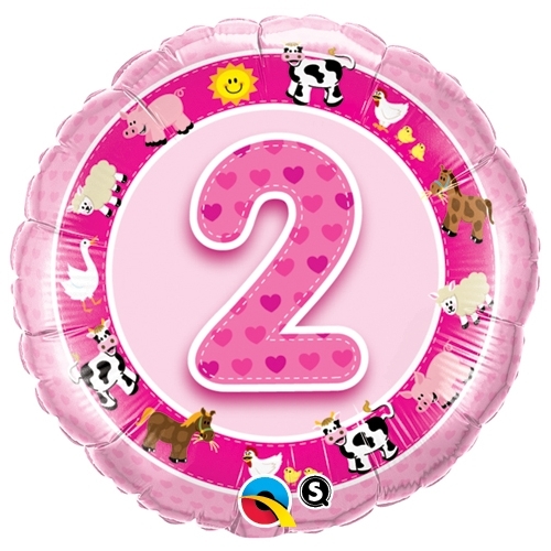 Girls 2nd Birthday Helium Balloon