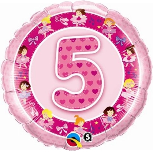 Girls 5th Birthday Helium Balloon