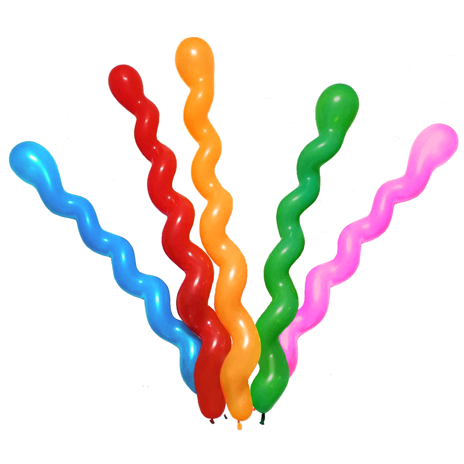 Spiral Balloons Assorted Colours (Pack of 5)
