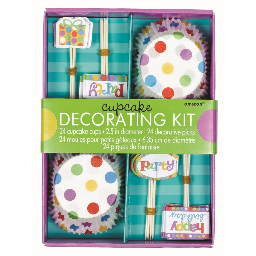 Birthday Cupcake Decorating Kit (Set of 24)