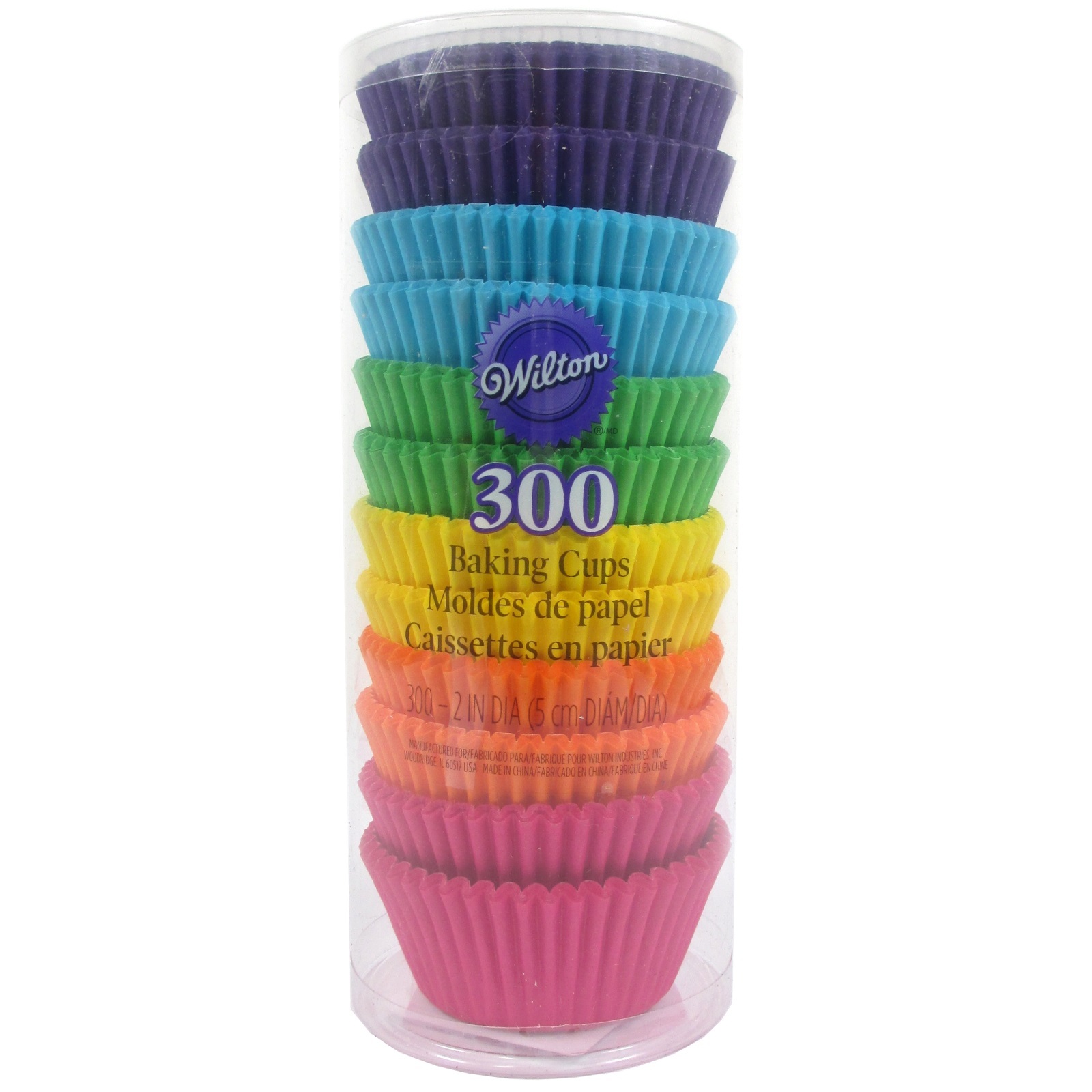 Rainbow Coloured Cupcake Baking Cups (Pack of 300)