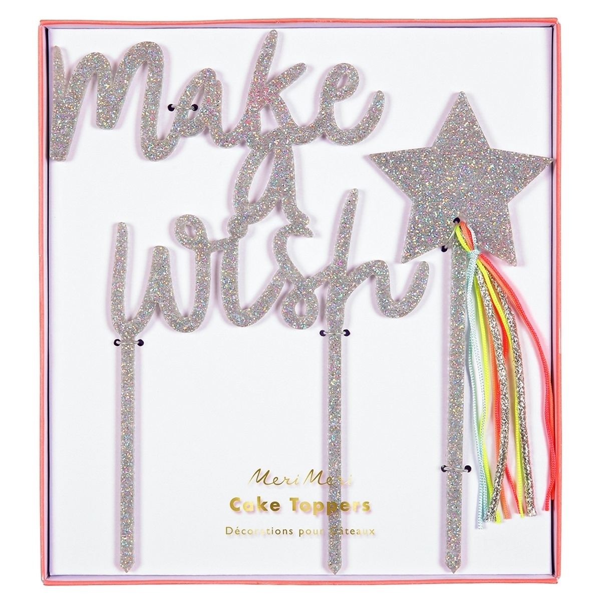 Meri Meri Make a Wish Acrylic Cake Toppers