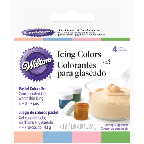 Wilton Pastel 4 Icing Colour Set