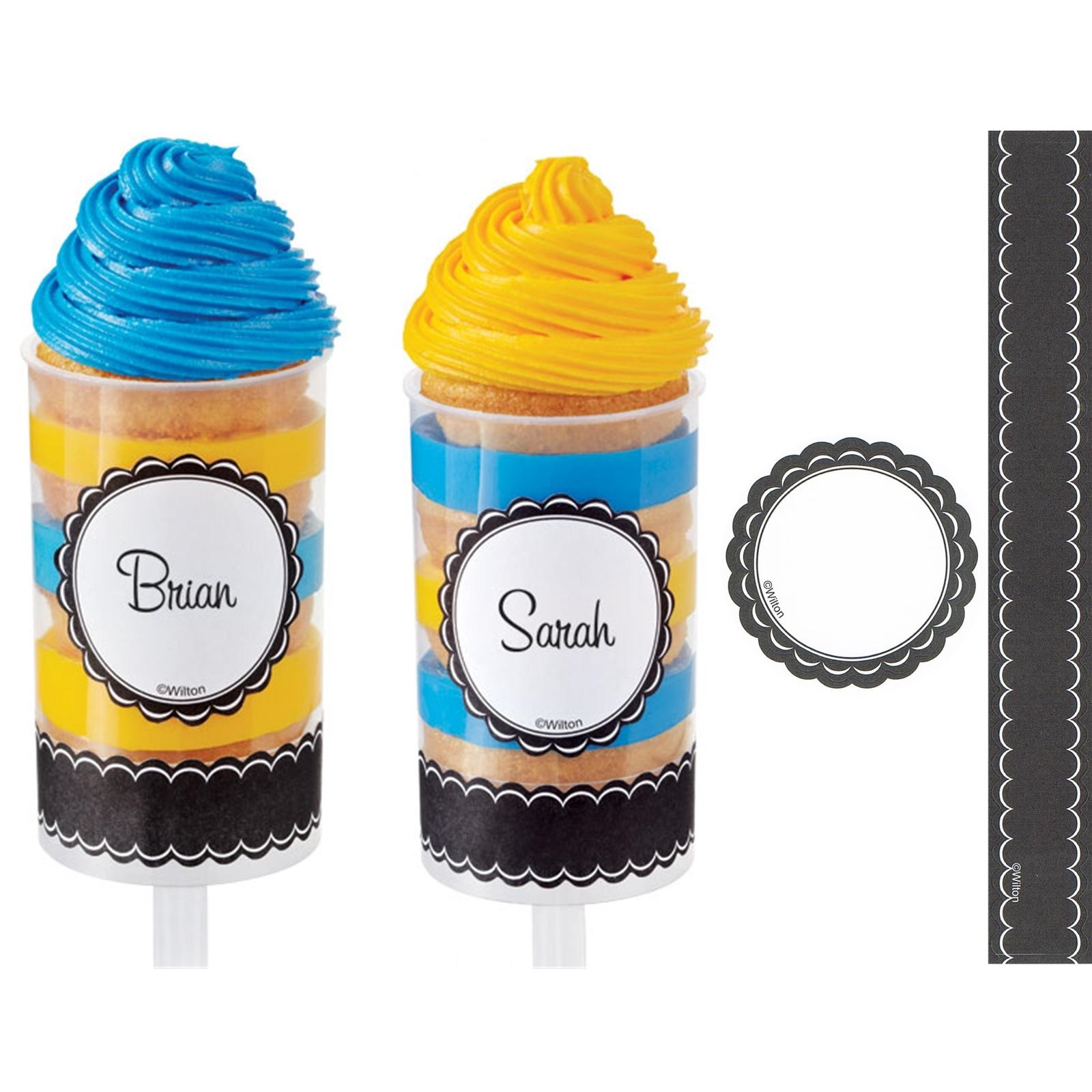 Push Pop Black and White Labels (Pack of 24)
