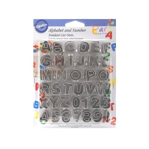 Wilton 37 Piece Alphabet & Number Cut-Outs Set