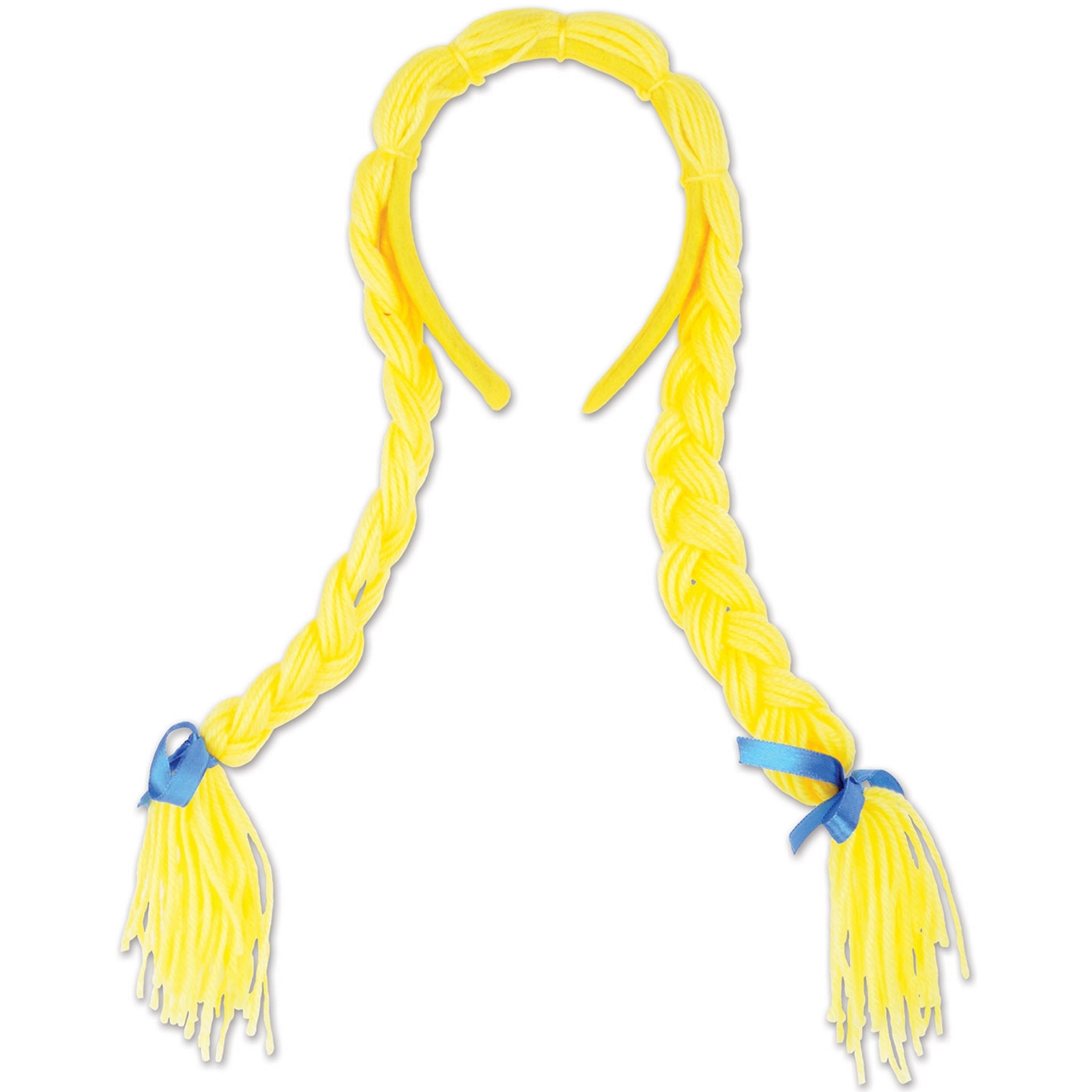Yellow Pigtail Braids Headband