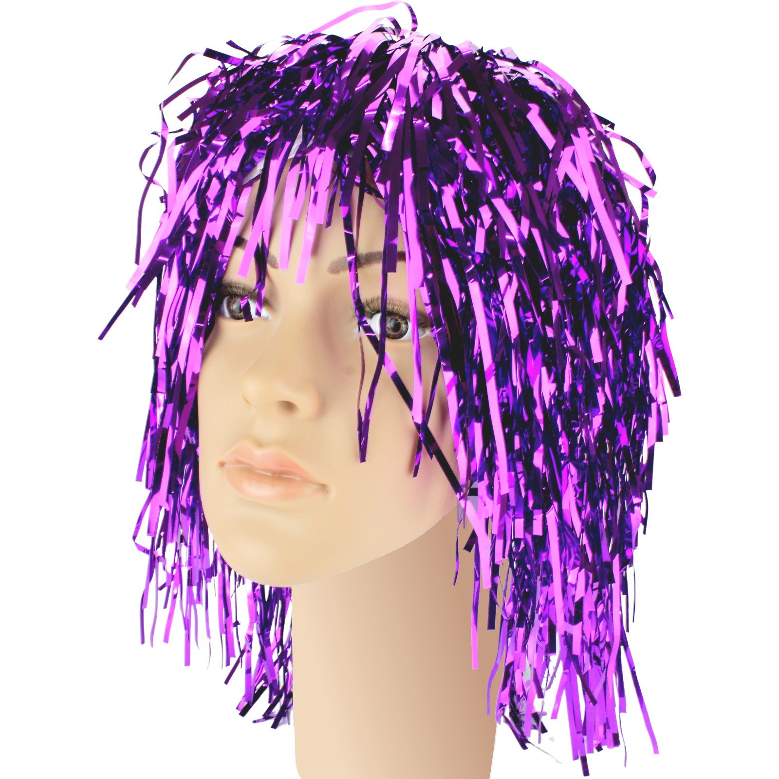 Purple Tinsel Wig