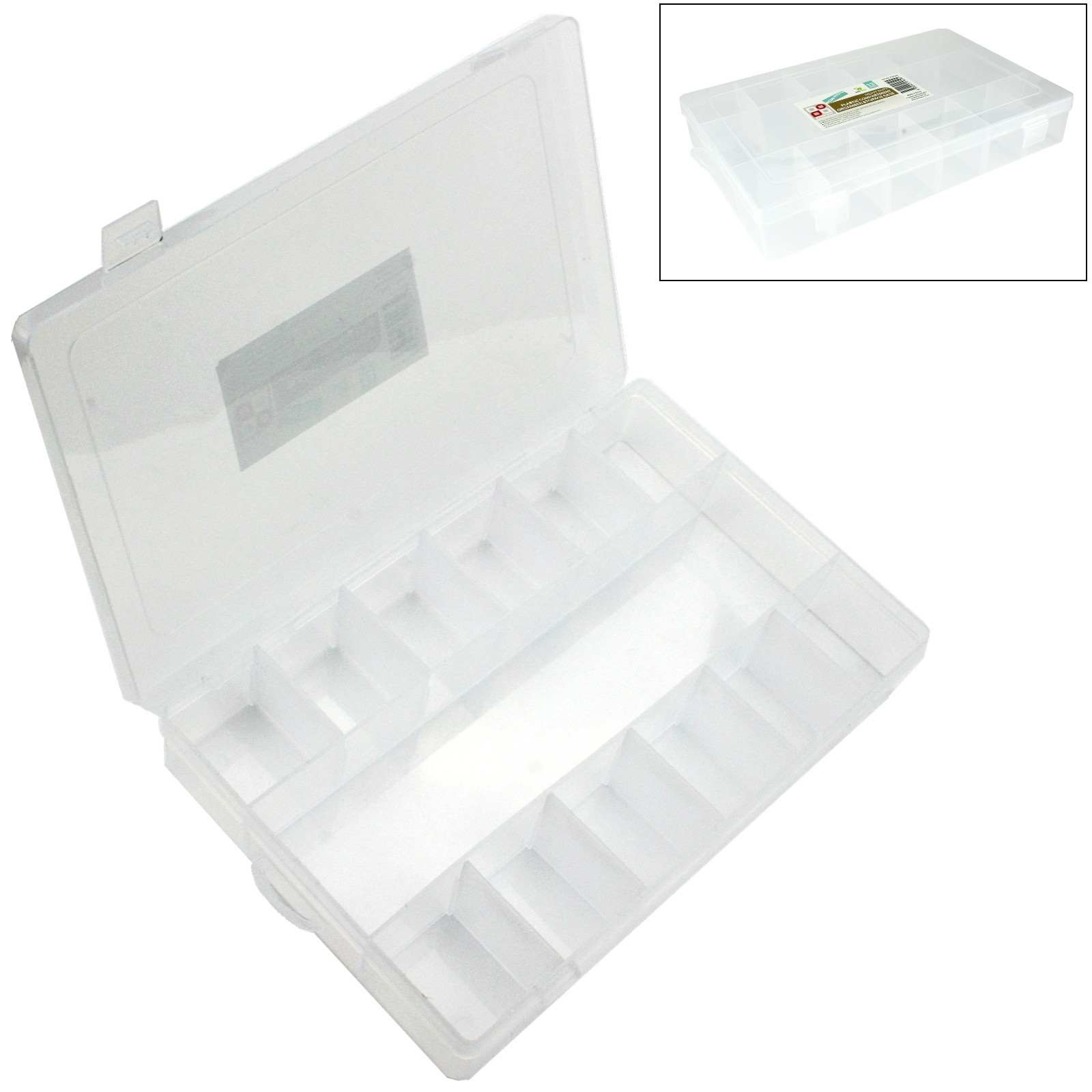 Plastic Divided Organiser Storage Case