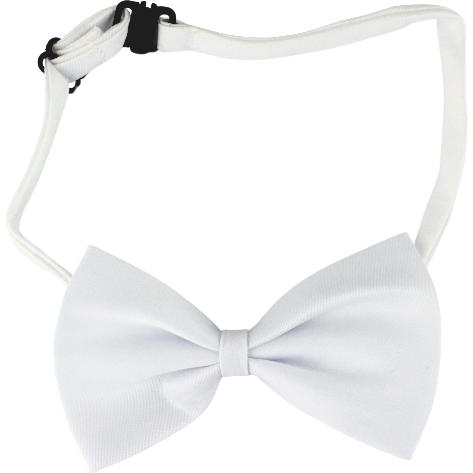 Small White Satin Bow Tie