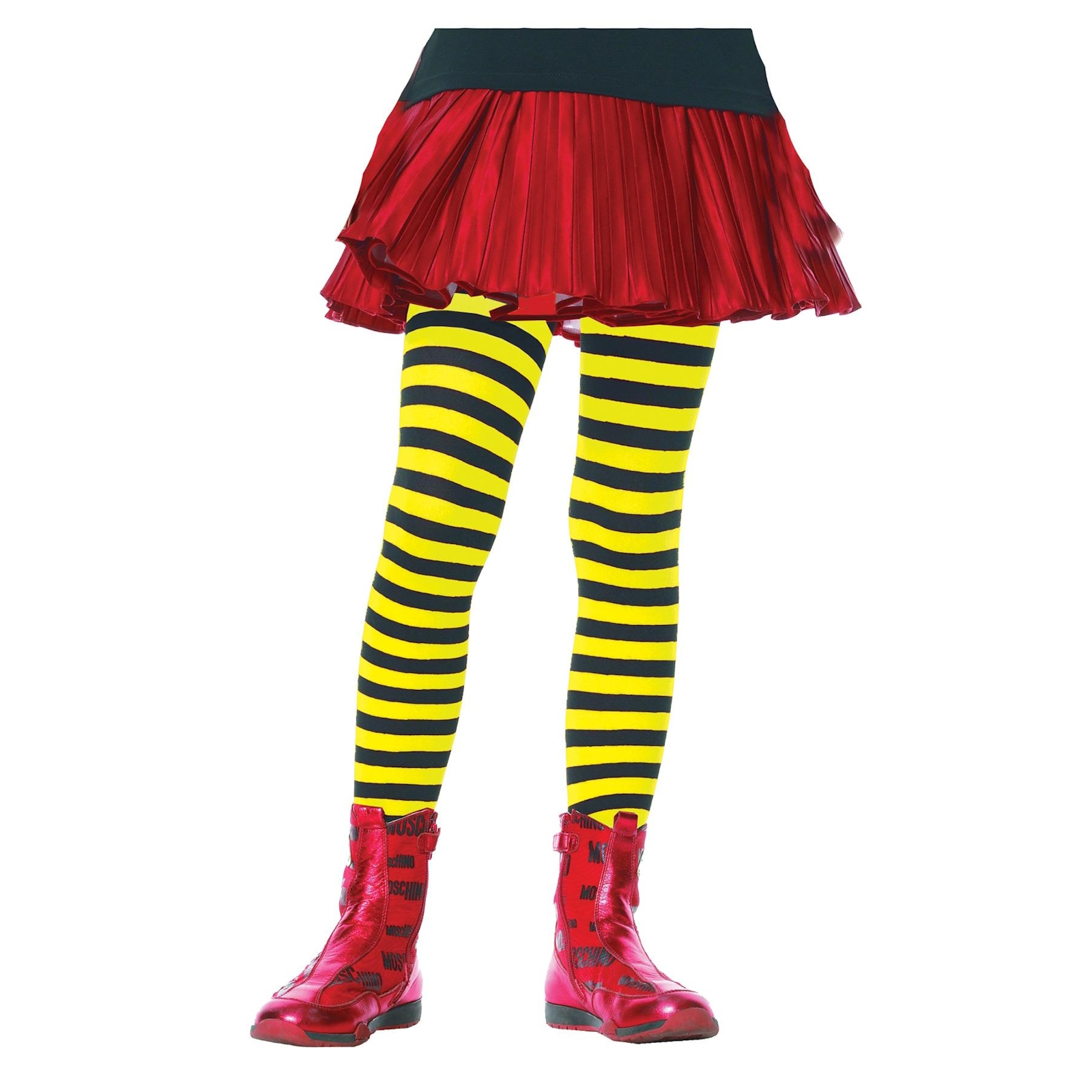 Yellow Black Striped Tights Child Costume Accessory 7-10