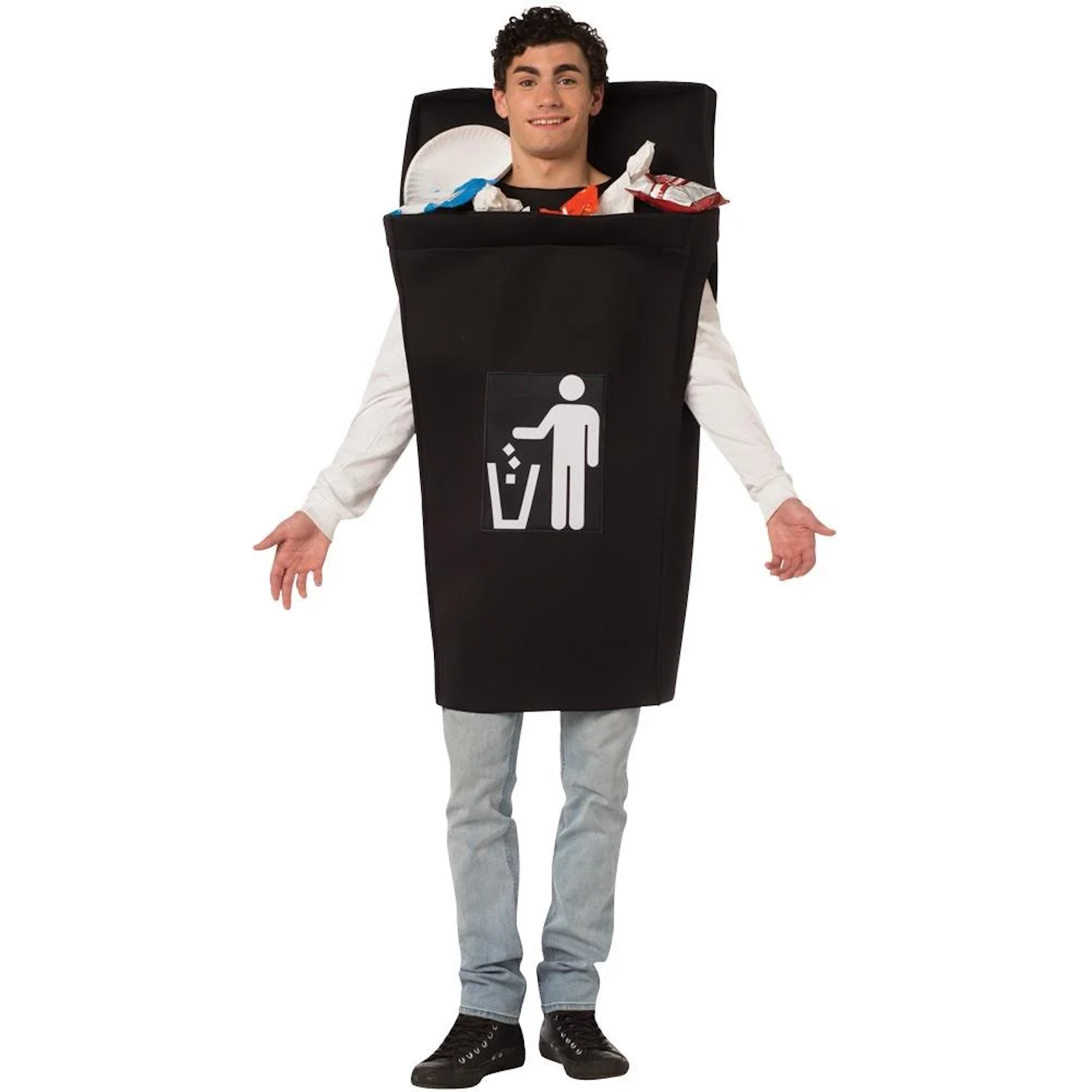 Trash Can Rubbish Bin Adult Costume Standard One Size