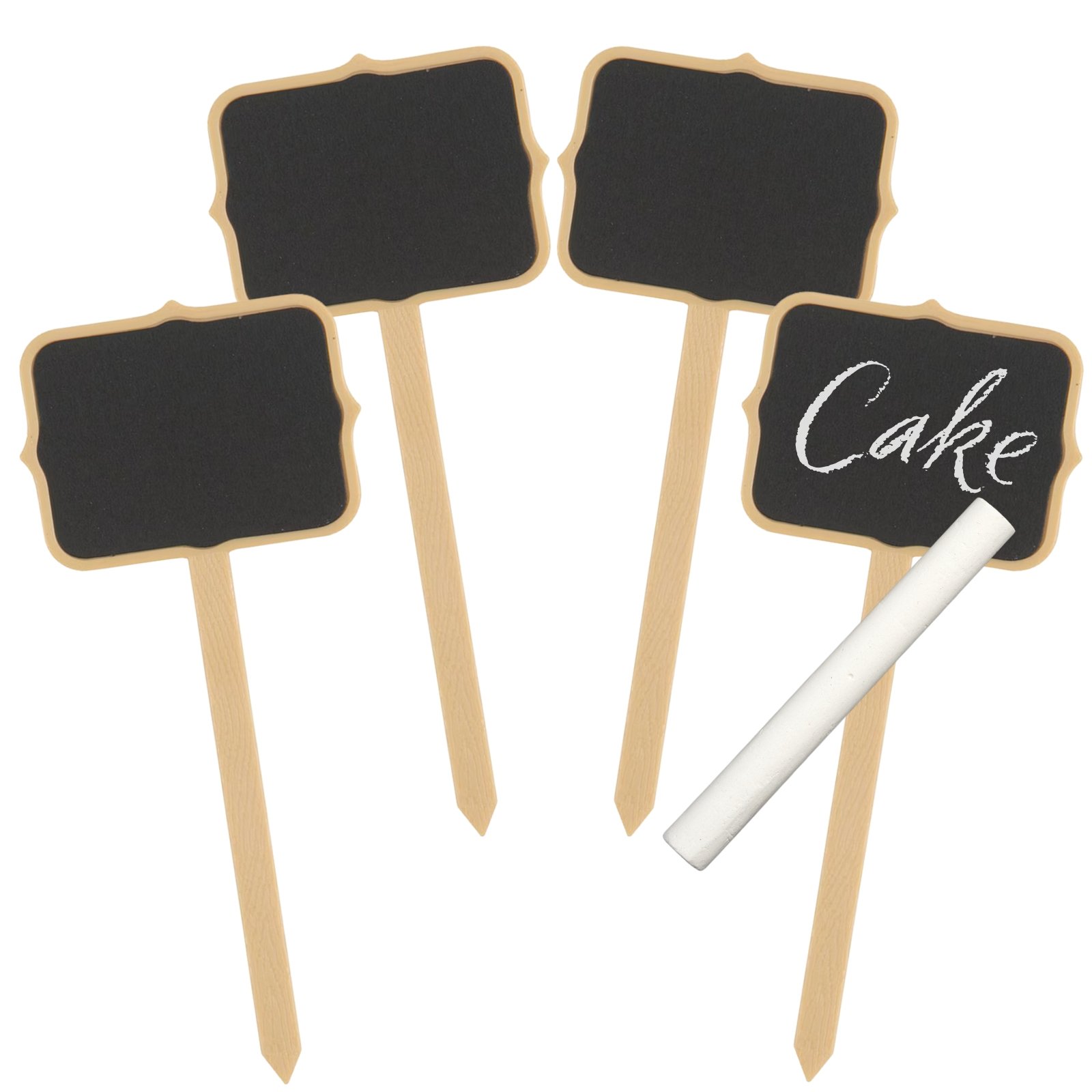 Mini Blackboard Picks With Chalk (Pack of 4)