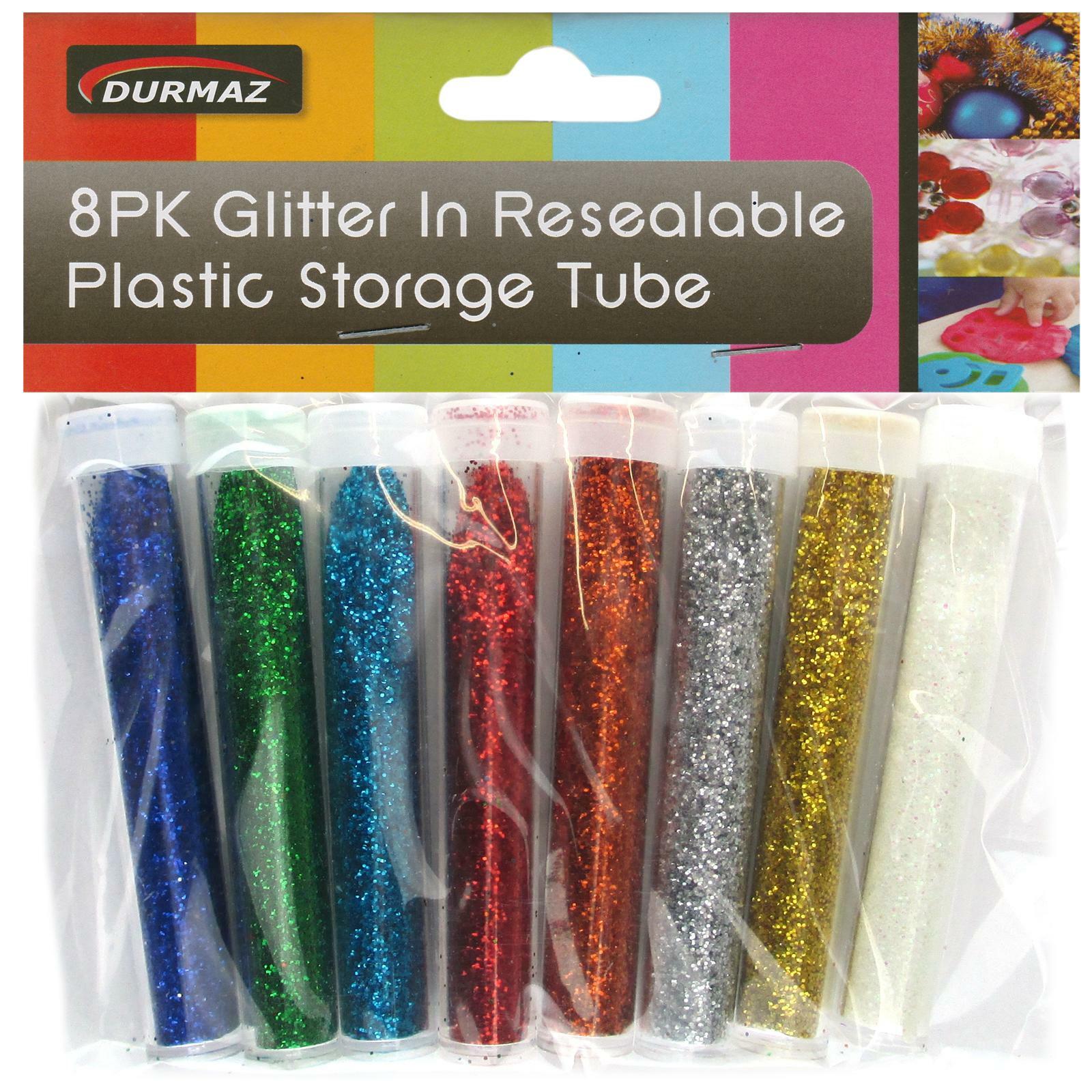 Coloured Glitter Tubes (Pack of 8)