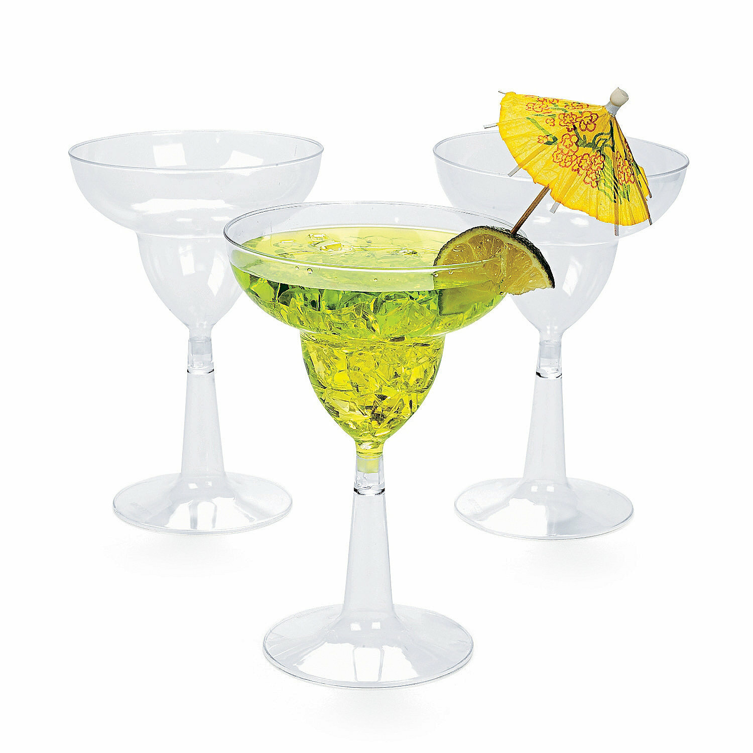Plastic Margarita Glasses (Pack of 12)