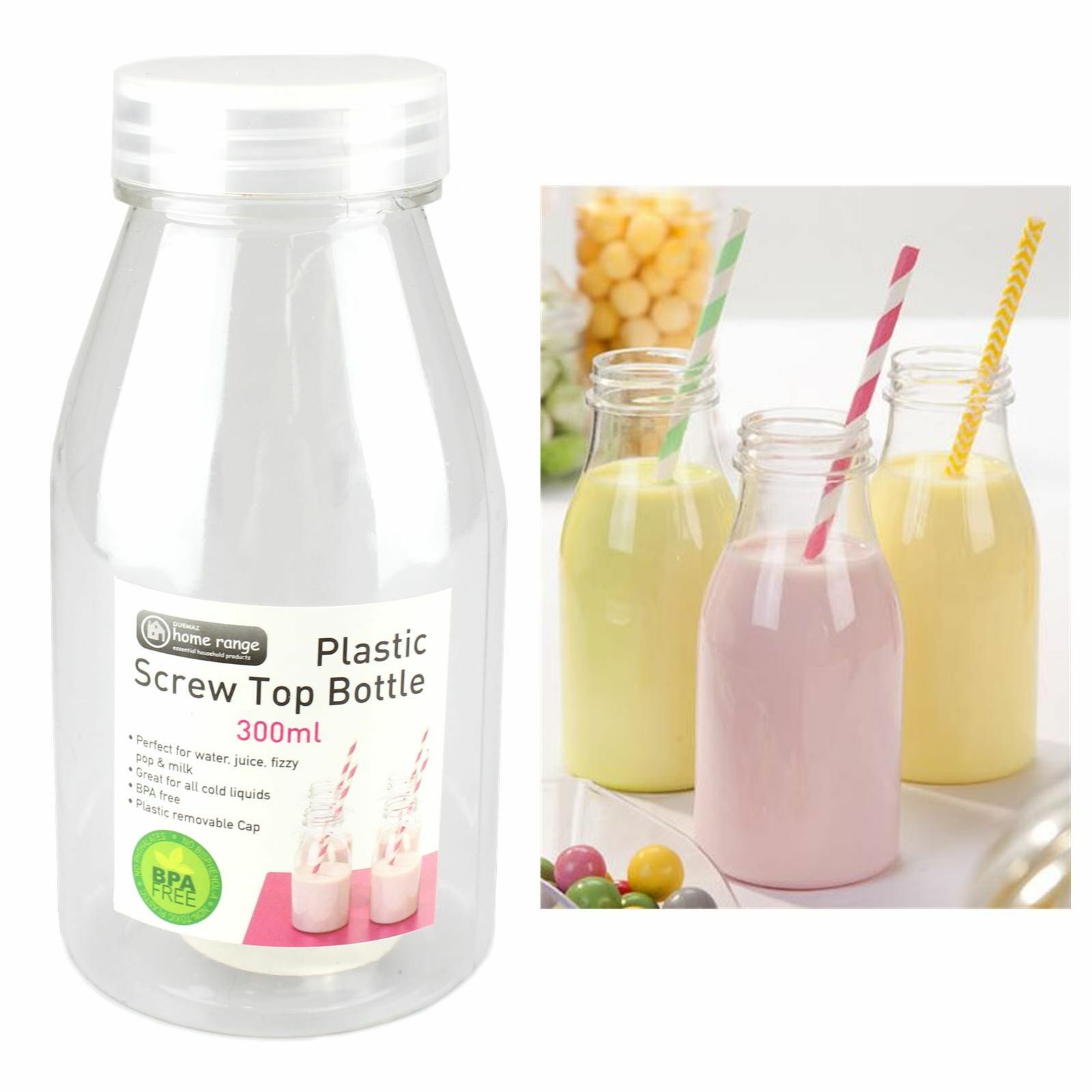 Plastic Milk Bottle 300ml