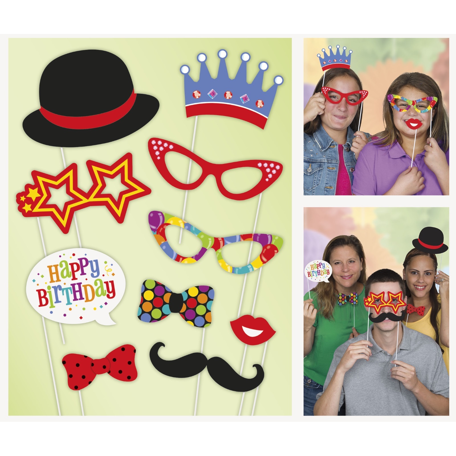 Birthday Photo Props (Pack of 10)
