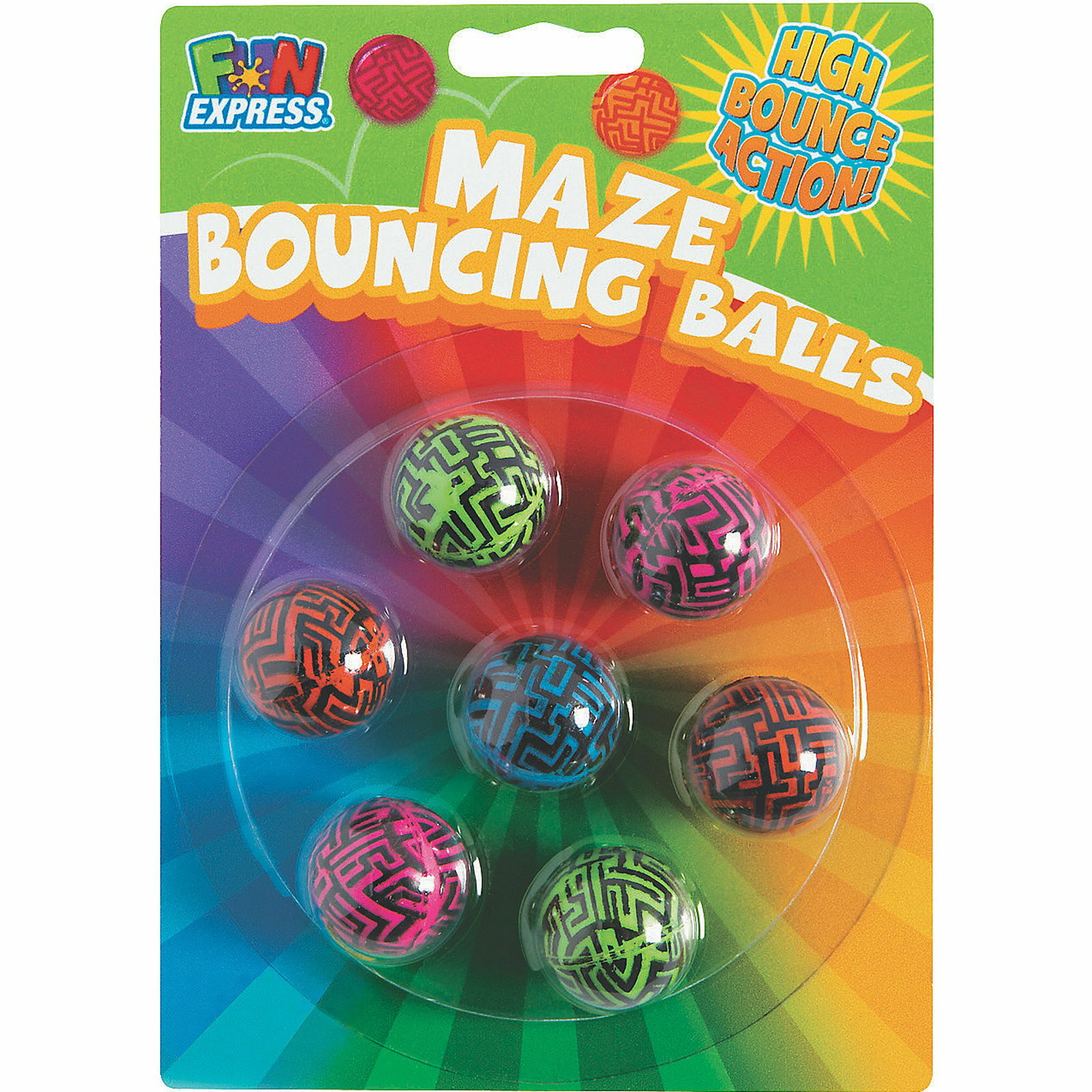 Maze High Bounce Balls (Pack of 7)