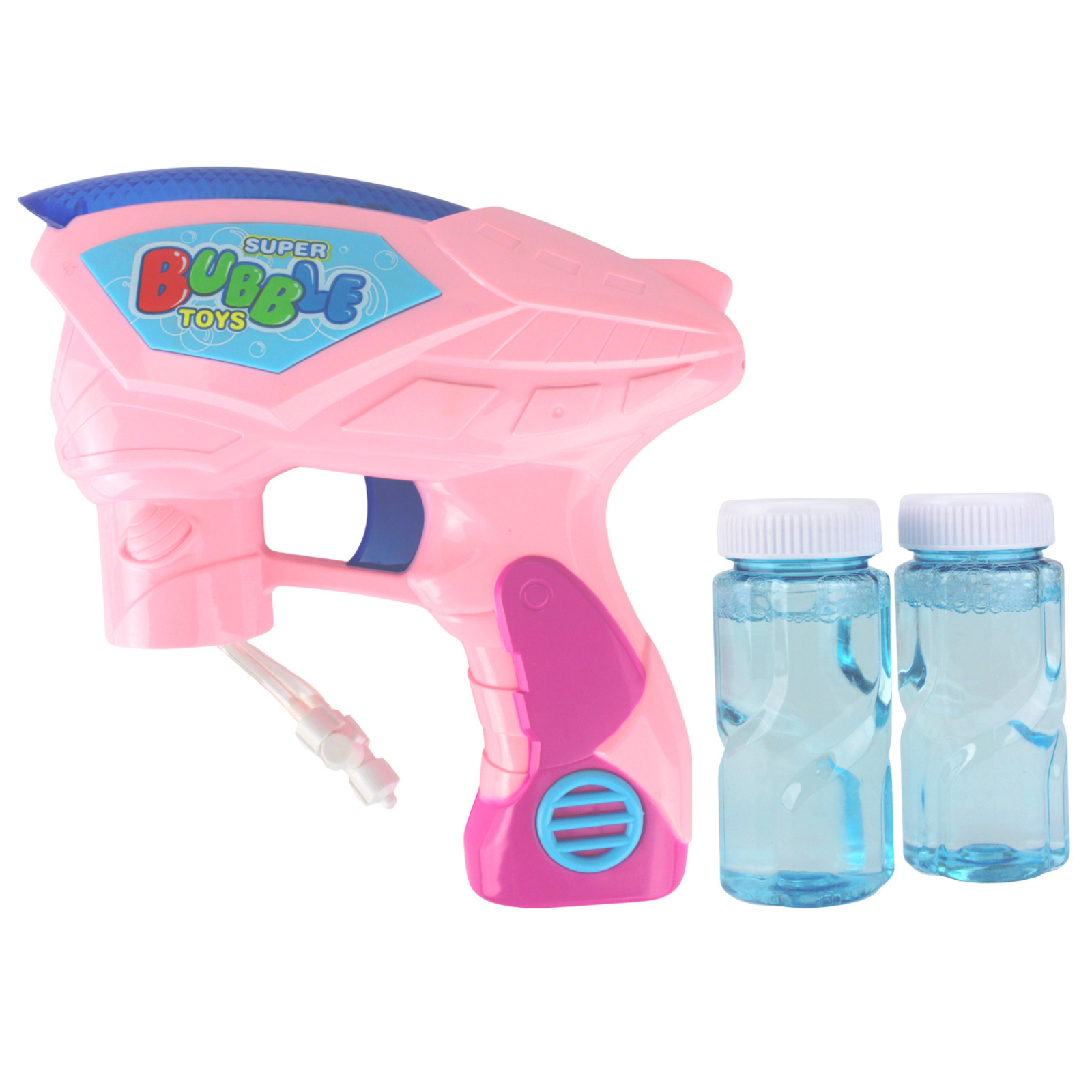 Pink Super Bubble Gun With Bubbles (single)