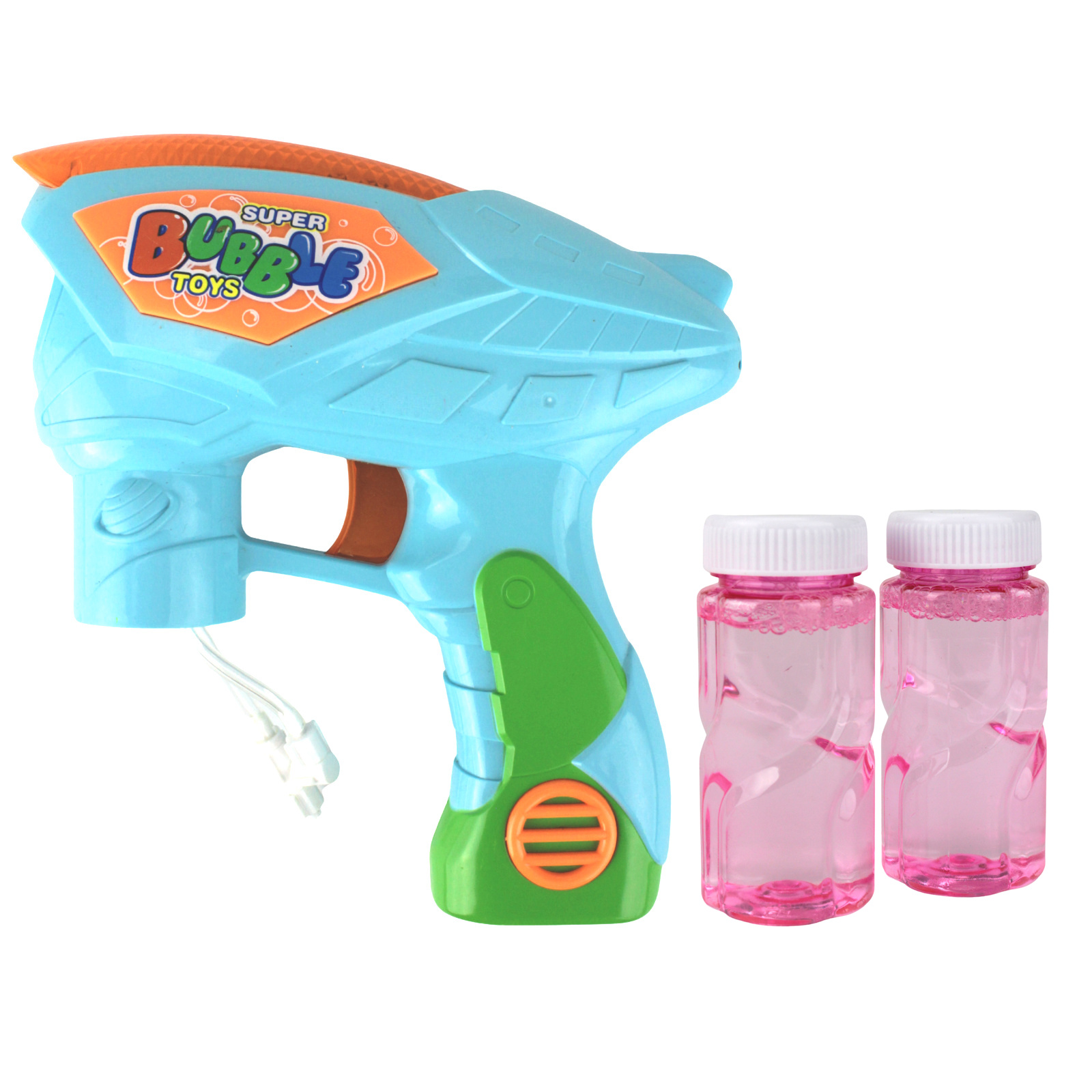 Blue Super Bubble Gun With Bubbles