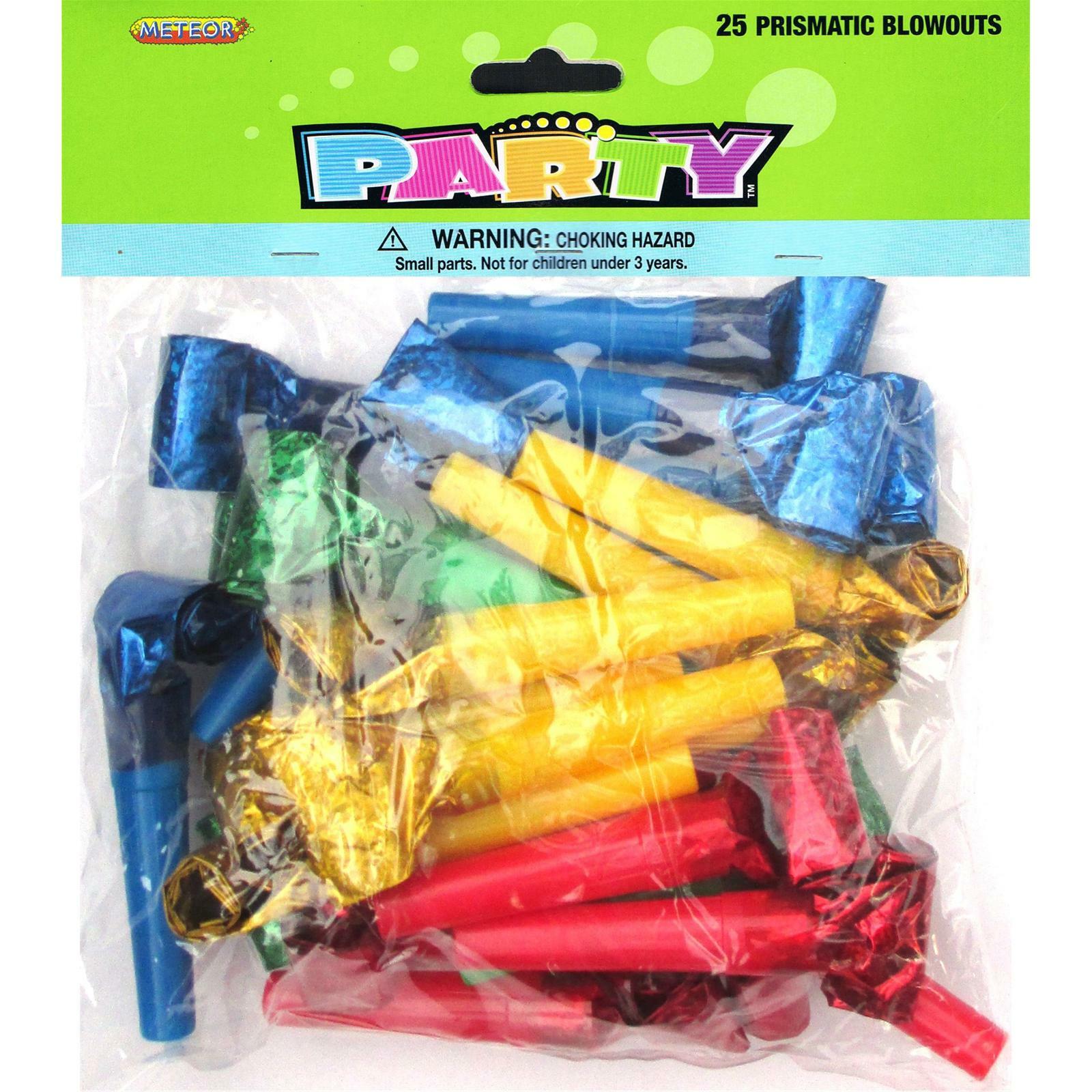 Coloured Foil Party Blowers (Pack of 25)