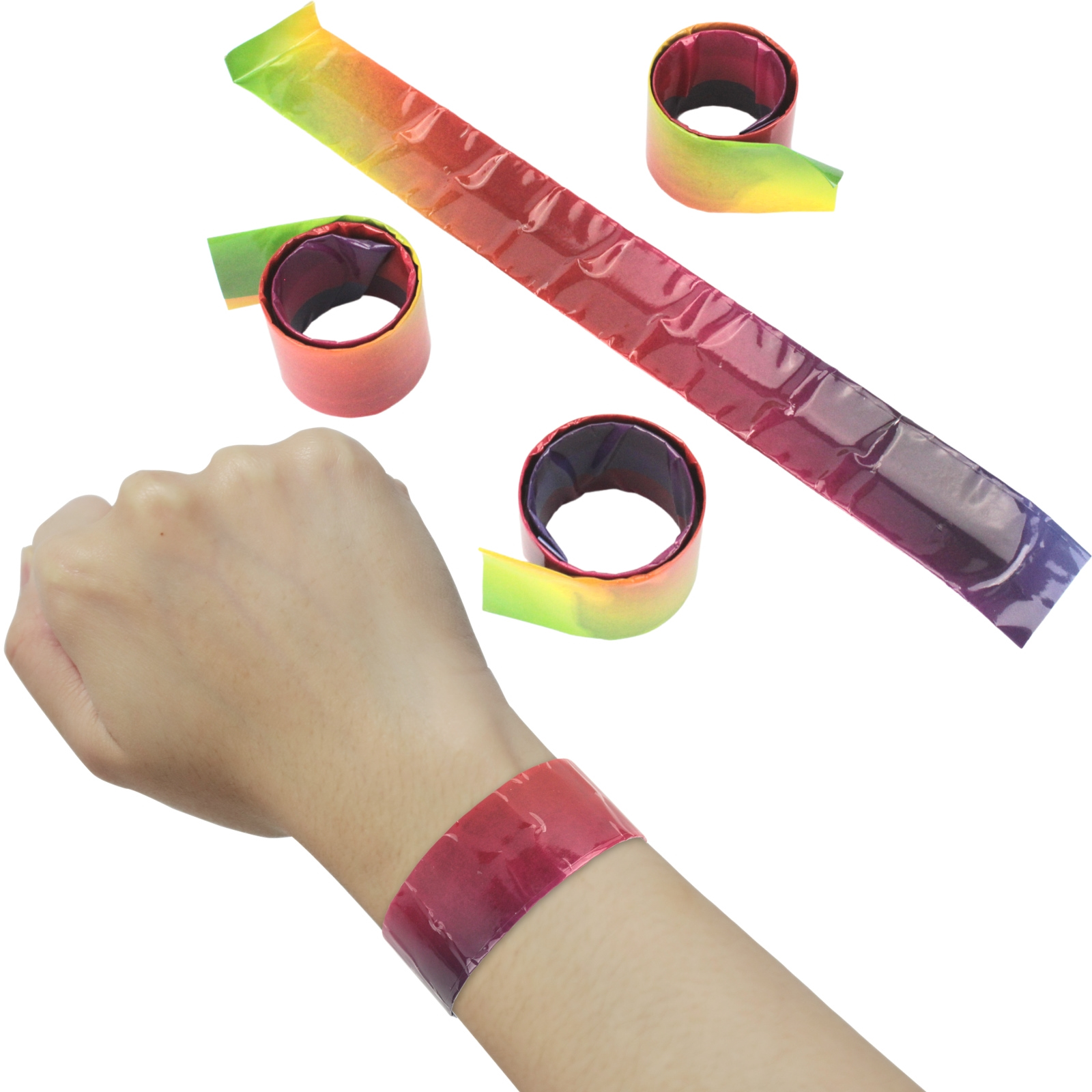 Rainbow Arm Bracelets (Pack of 4) 