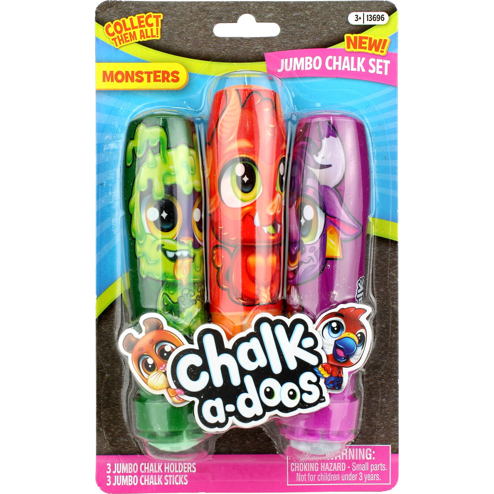 Chalk-a-doos Jumbo Sidewalk Chalk (Pack of 3) 