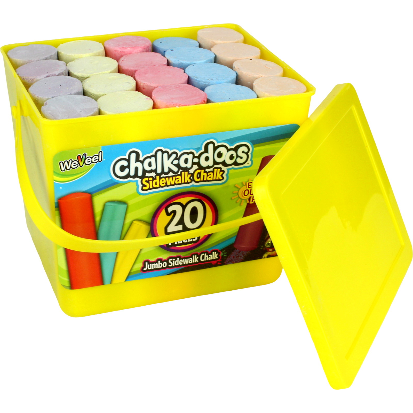 Chalk-a-doos Sidewalk Chalk Tub (20 Pieces)