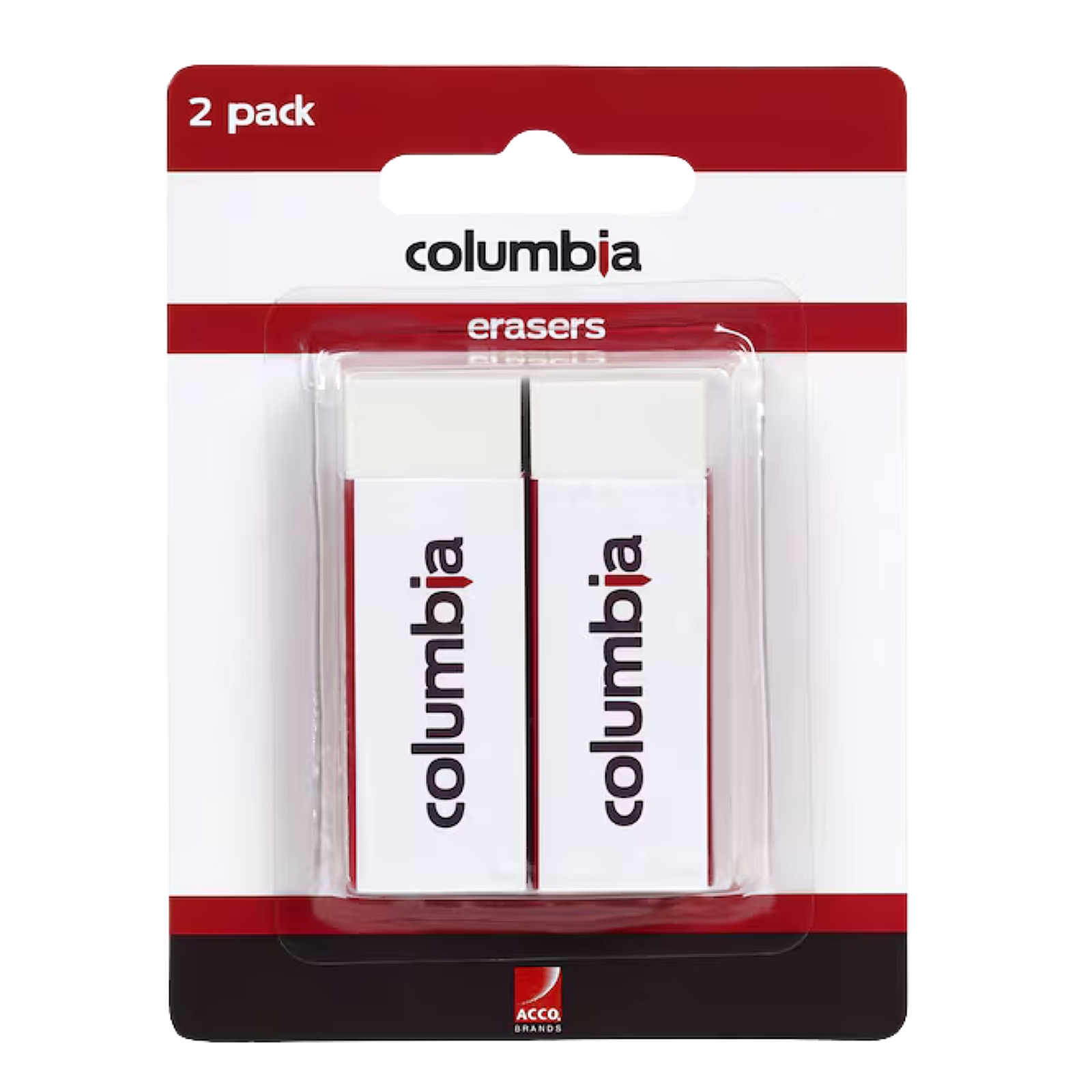 Columbia Erasers (Pack of 2)