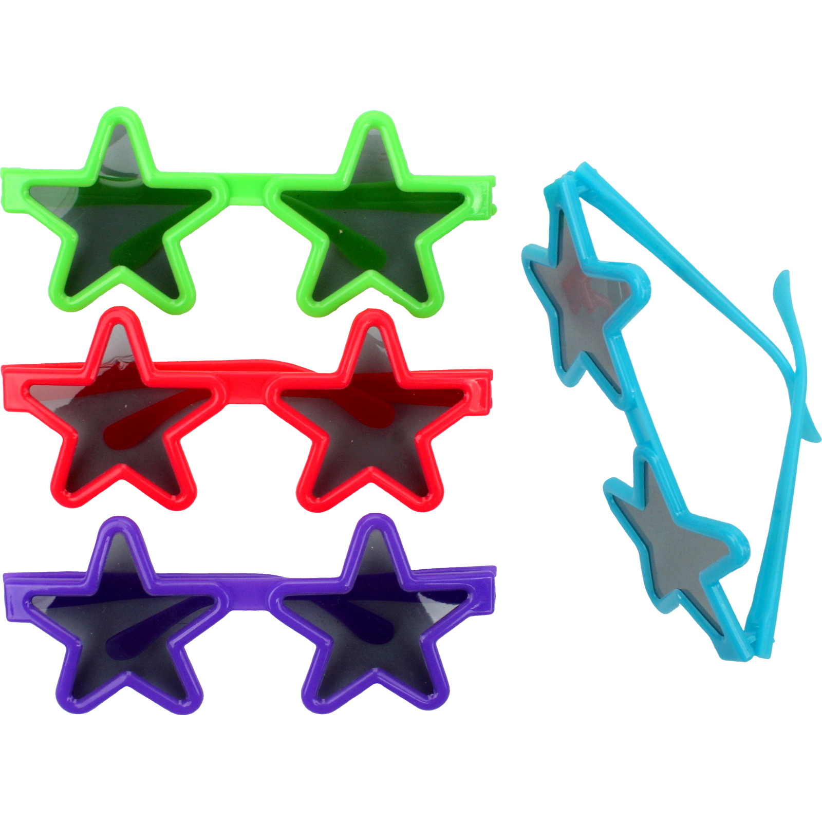 Assorted Coloured Star Glasses (Pack of 8)