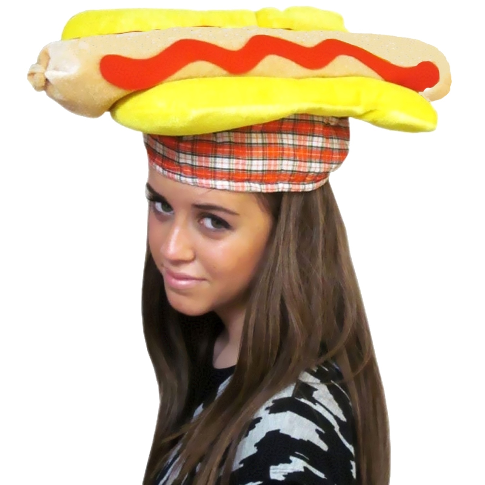 Plush Hot Dog Hat