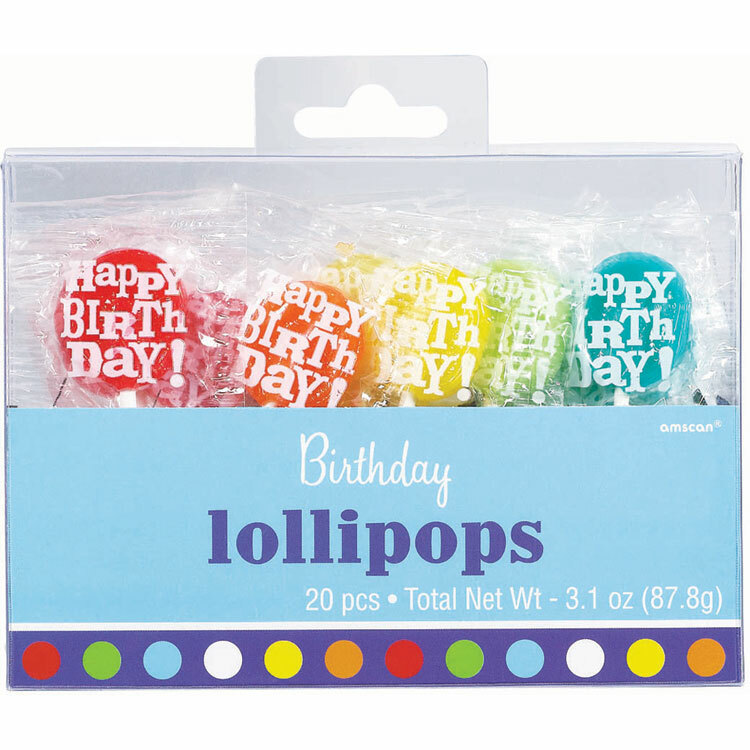 Boys Happy Birthday Lollipops (Pack of 20)