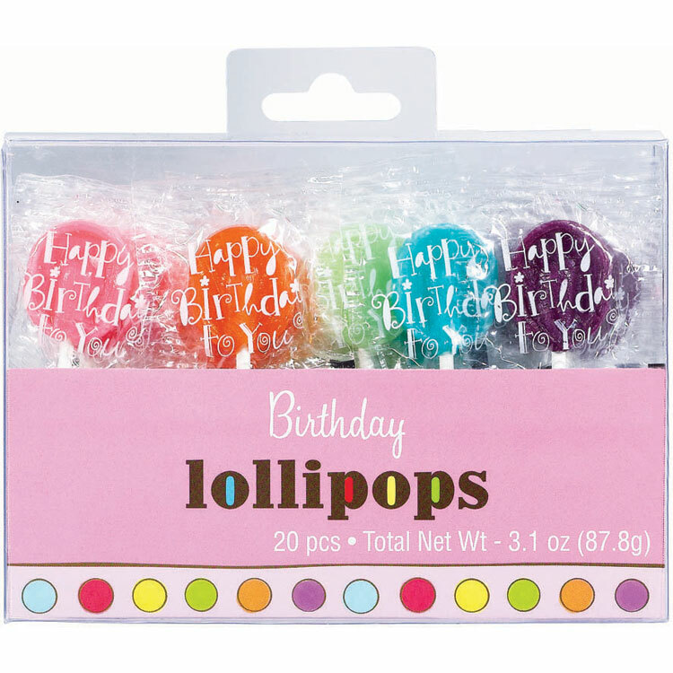 Girls Happy Birthday Lollipops (Pack of 20)