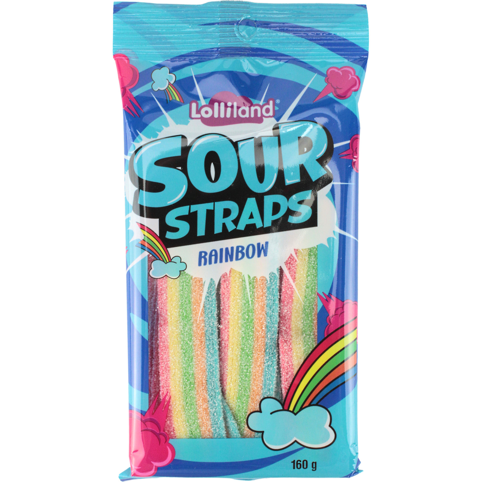 Rainbow Sour Straps (160g)