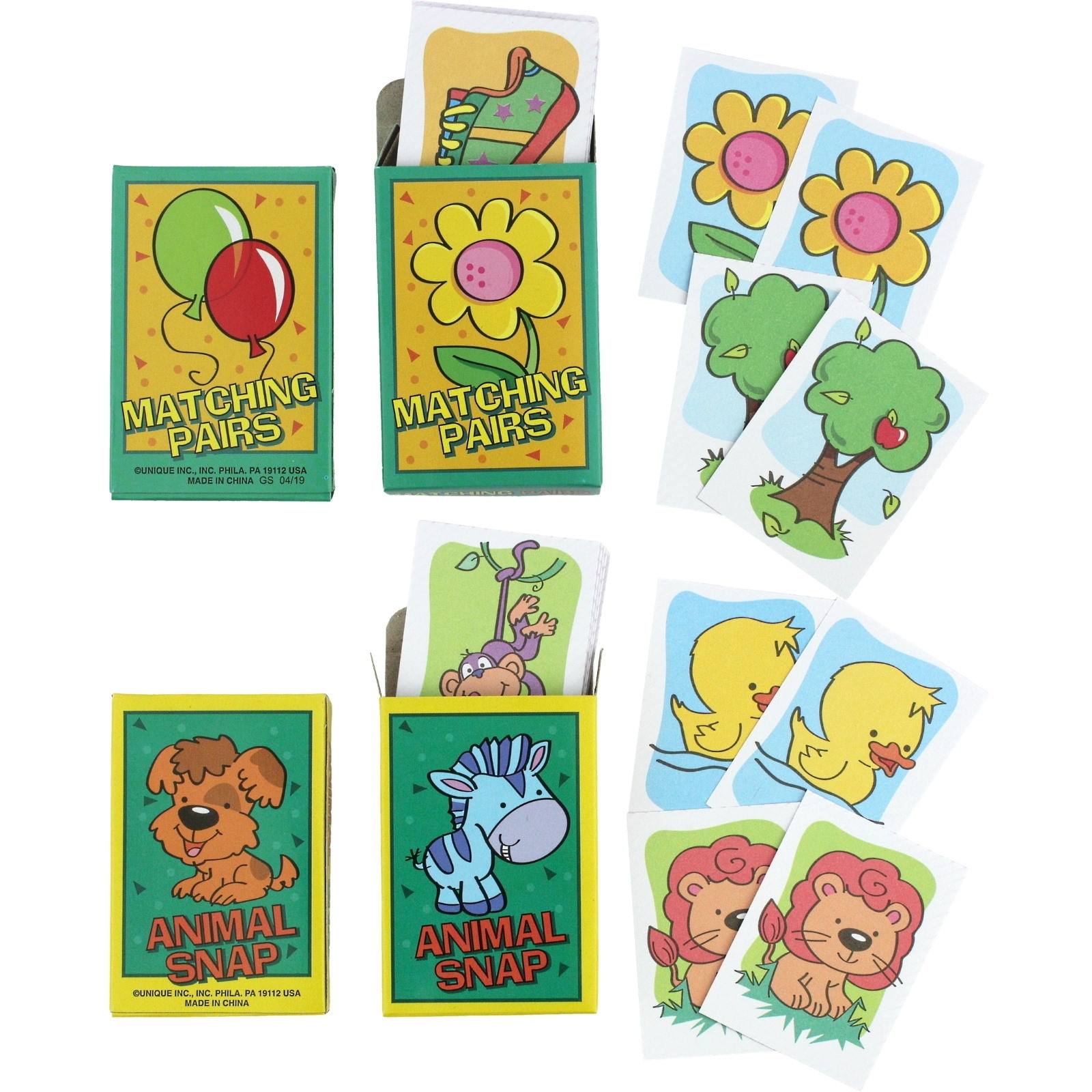 Assorted Boxed Memory Card Games (Pack of 4)