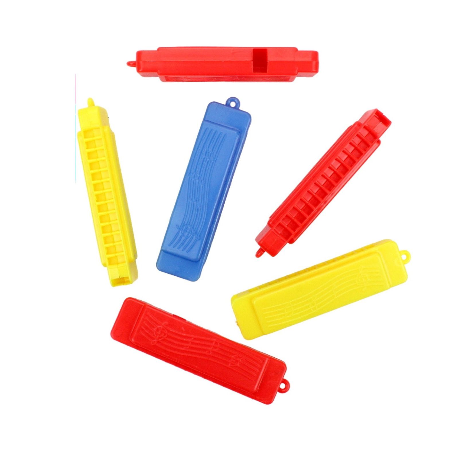 Harmonicas Assorted Colours (Pack of 6)