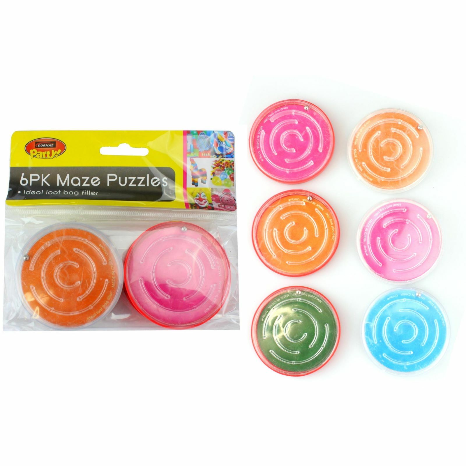 Plastic Maze Games (Pack of 6)