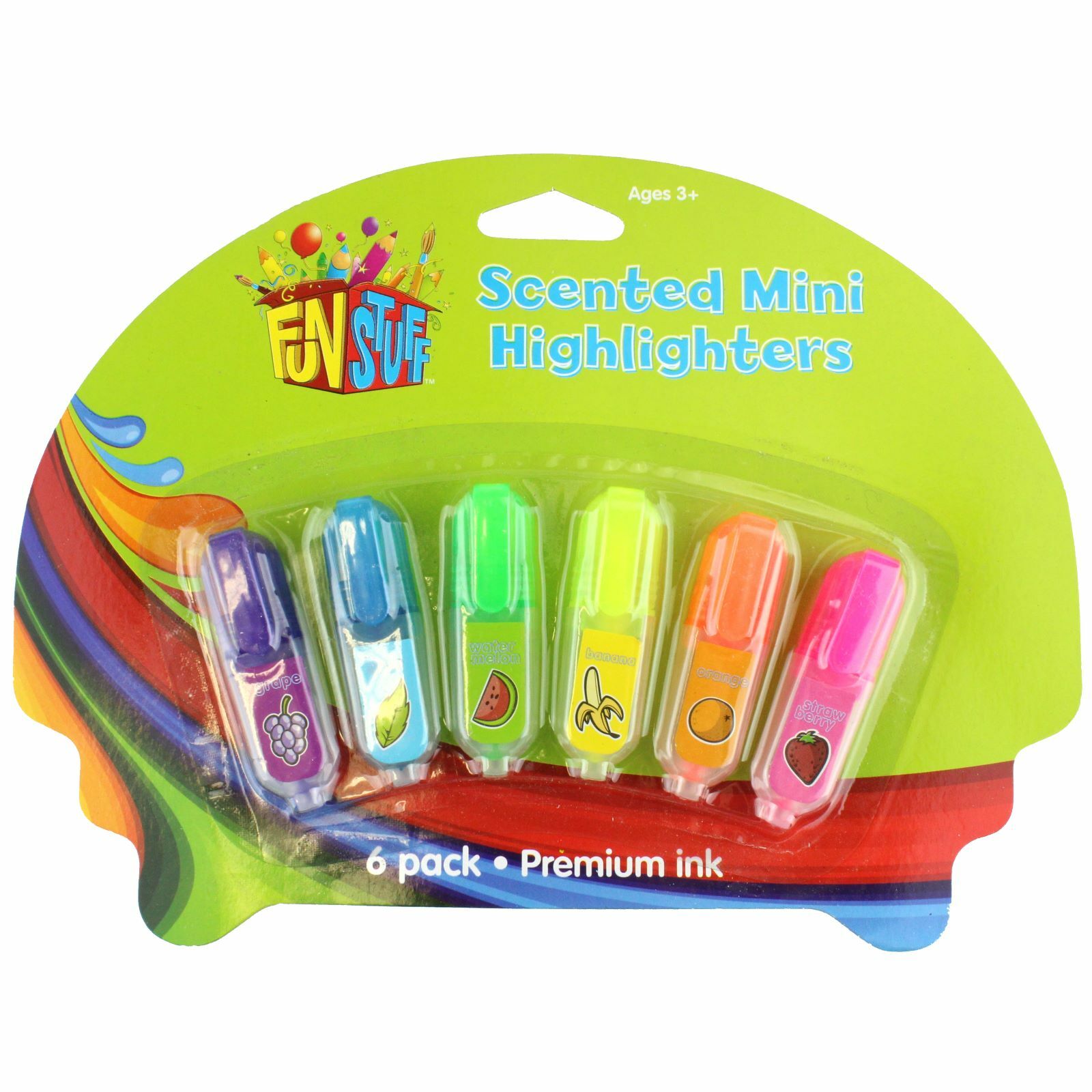 Fruit Scented Mini Highlighters (Pack of 6)