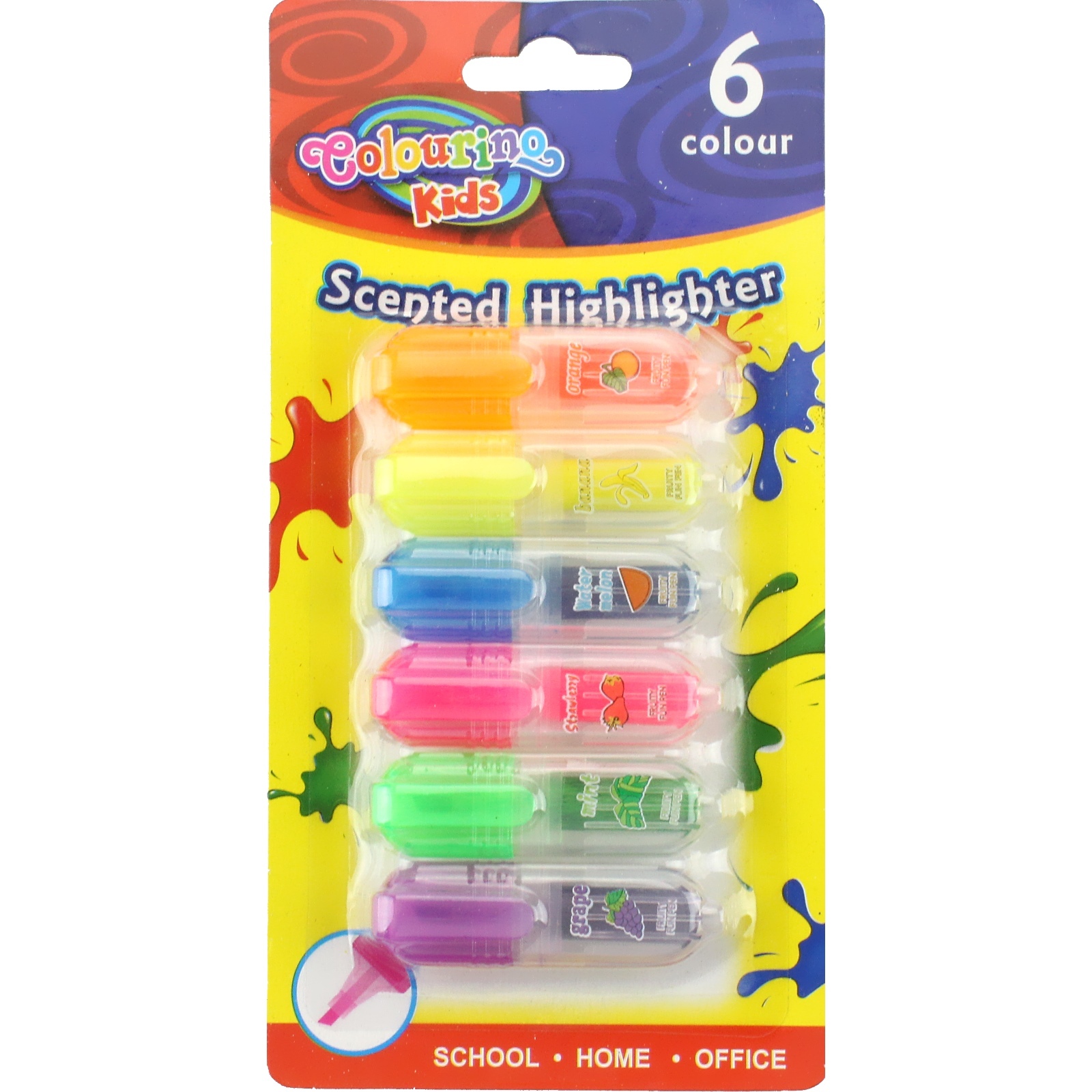 Mini Neon Scented Highlighters (Pack of 6)