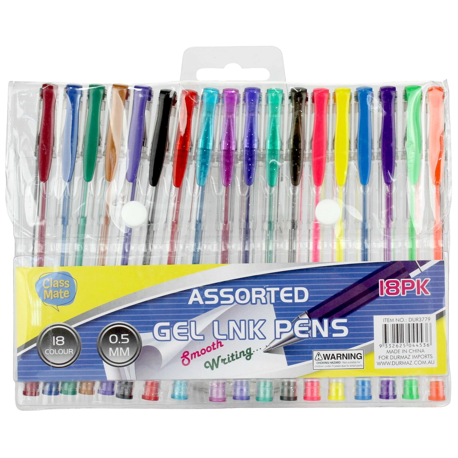 Assorted Gel Ink Pens (Pack of 18)