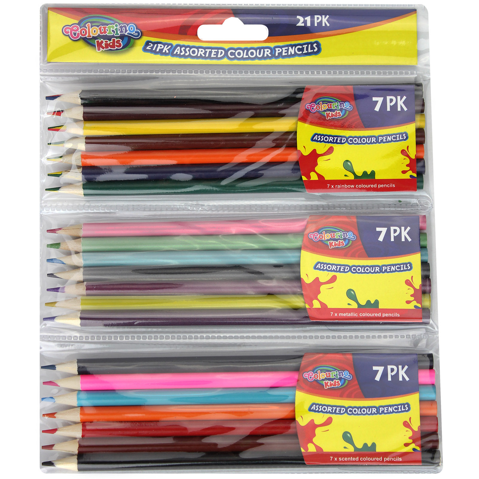 Assorted Coloured Pencils (Pack of 21)