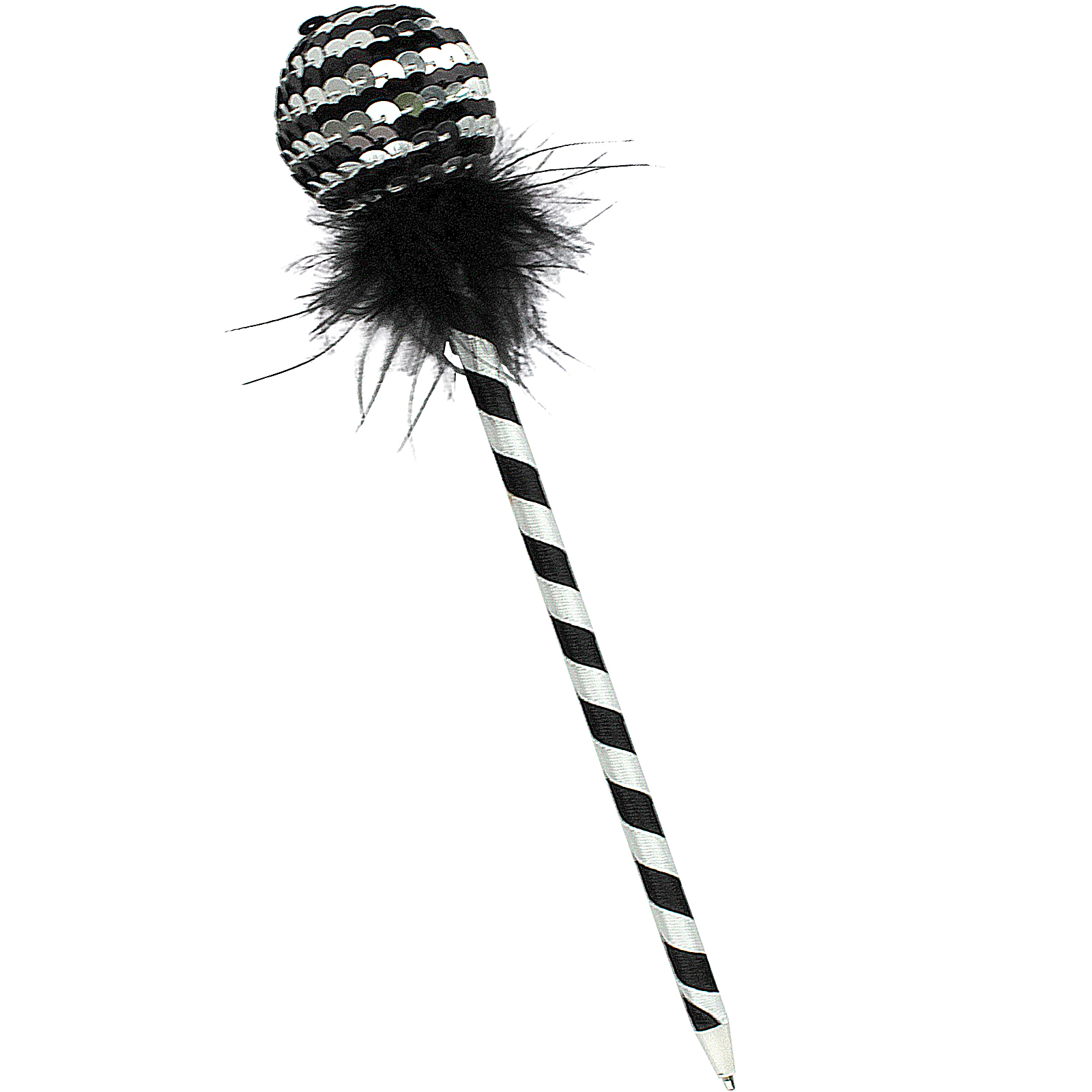 Funky Sequin and Feather Novelty Pen