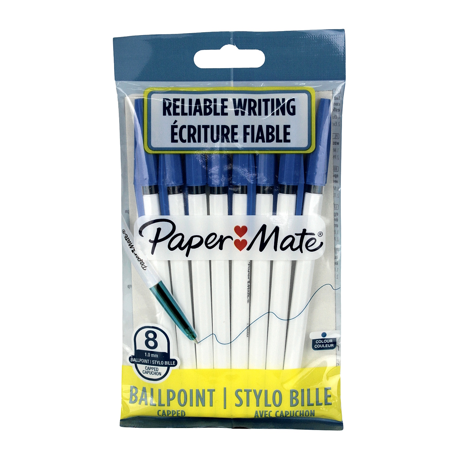 8pk Paper Mate Blue Ball Point Pens